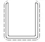 u - profiel offnung 30.5 40 x 35.5 x 40 mm l = 6000 mm