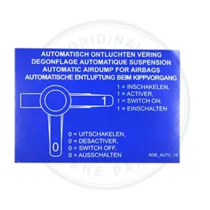 kleber blau "aut. entluften suspensioin" 100 x 25 mm