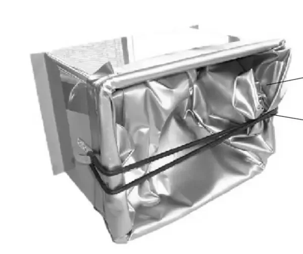 graangoot met stofmouw 1350mm (wd & klep) assembly ral7004