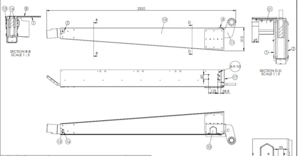 montierten arm vorn - 1teilig dachnet